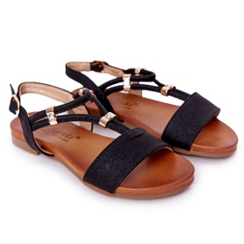 S.Barski Dětské sandály S. Bararski Comfort Black černý