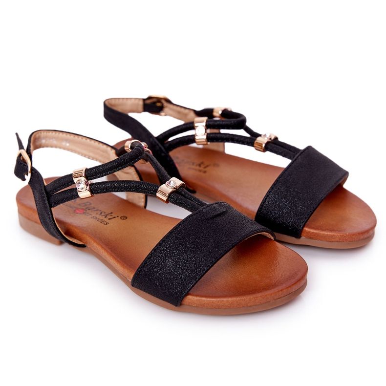 S.Barski Dětské sandály S. Bararski Comfort Black černá