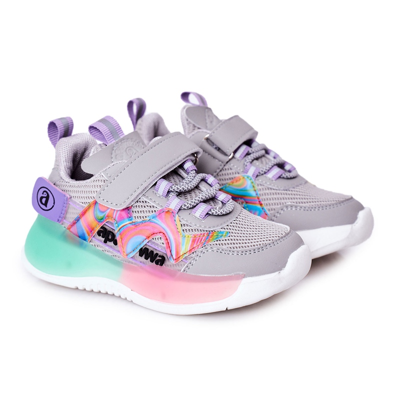 Apawwa Dětské sportovní boty Tenisky Grey Jump Jump šedá vícebarevný