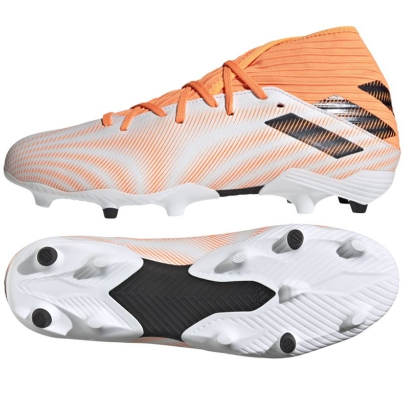Kopačky Adidas Nemeziz.3 Fg M FW7350 oranžová, bílá bílý Kopačky Adidas Nemeziz.3 Fg M FW7350 oranžová, bílá bílý