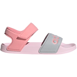 Dětské sandály adidas Adilette Sandal K šedo-růžové FY8849 růžový Dětské sandály adidas Adilette Sandal K šedo-růžové FY8849 růžový