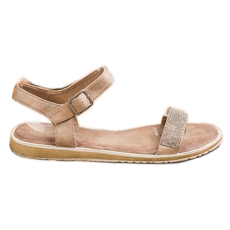 S. BARSKI Sandály S Cubic Zirconia S.BARSKI hnědý