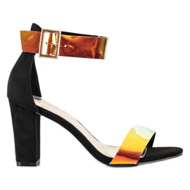 Goodin Sandály Na Tyči S Efektem Holo černý