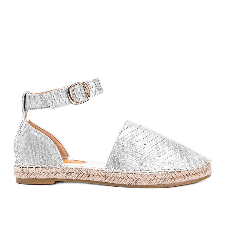 Stříbrné espadrilky se vzorem hadí kůže Jordan stříbrný