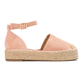 SHELOVET Espadrilky se sponou růžový SHELOVET Espadrilky se sponou růžový