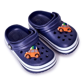 Dětské pěnové pantofle Crooks Navy Blue Lazy Day námořnická modř