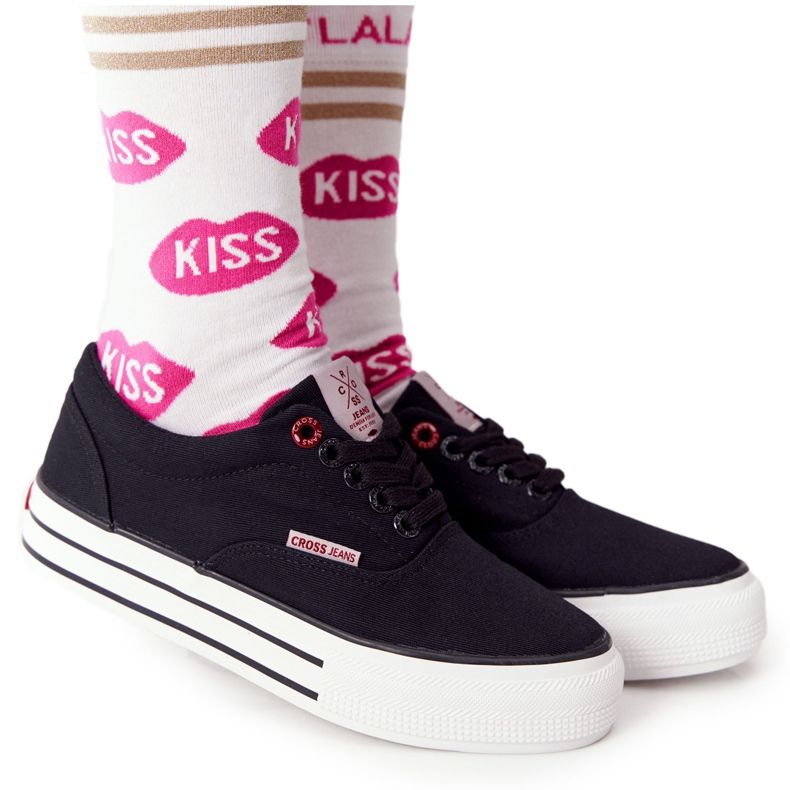 Dámské tenisky On The Cross Jeans platforma FF2R4002C Czarme černá