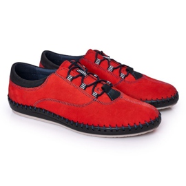 Bednarek Polish Shoes Pánské kožené boty Bednarek Red červený