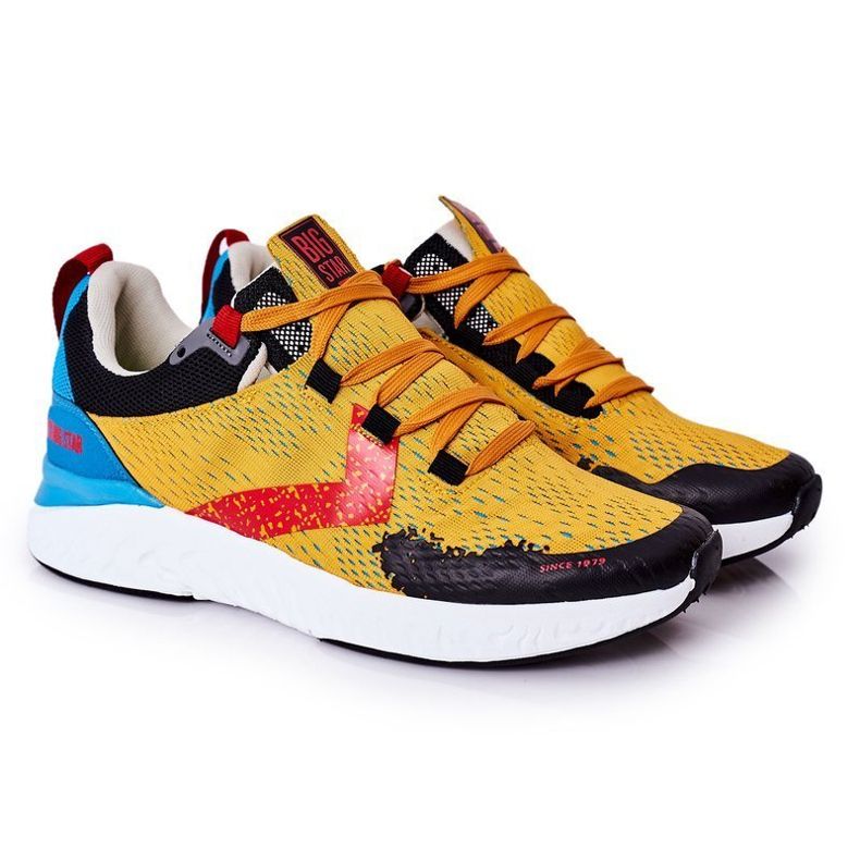 Pánská sportovní obuv Memory Foam Big Star HH174237 Orange oranžový vícebarevný