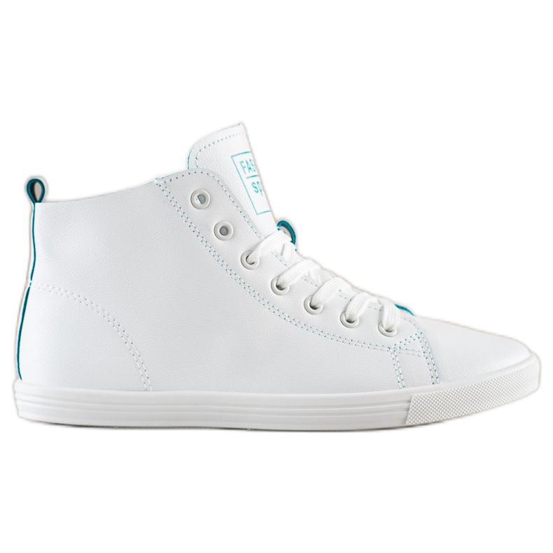 Ideal Shoes Vysoce módní sportovní obuv tenisky bílý