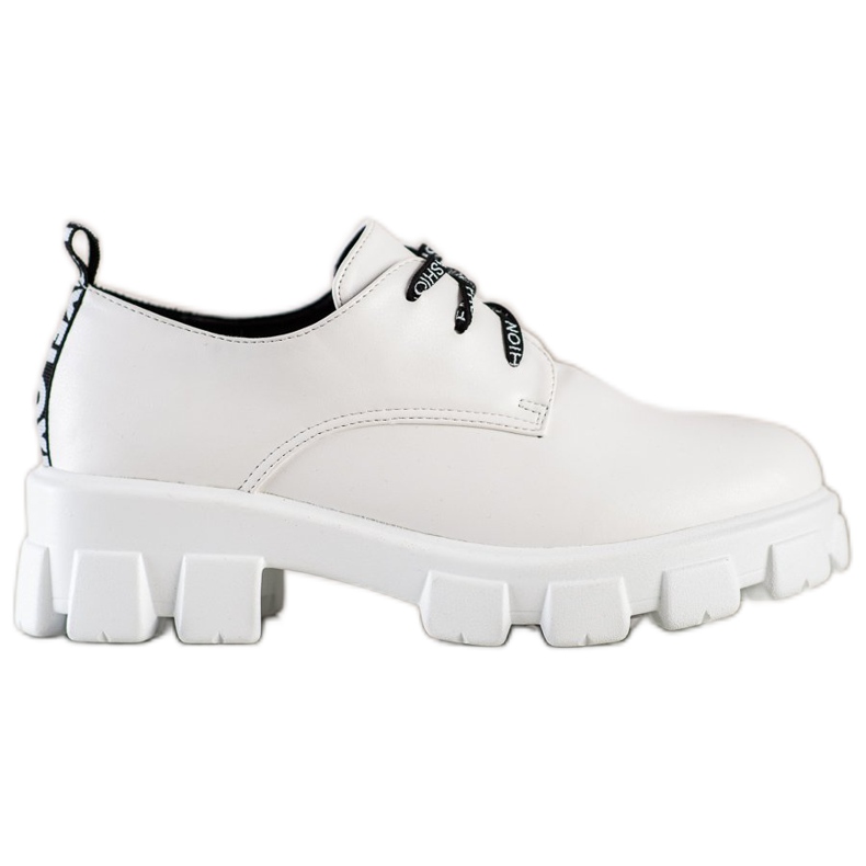SHELOVET White Brogues Na Platformě bílý
