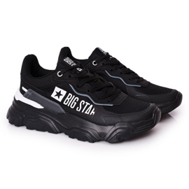 Pánská sportovní obuv Memory Foam Big Star HH174209 černo-modrá černý modrý
