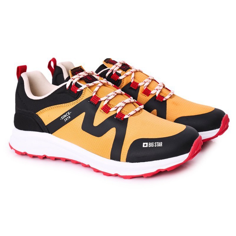 Pánská sportovní obuv Memory Foam Big Star HH174087 Camel oranžový Pánská sportovní obuv Memory Foam Big Star HH174087 Camel oranžový