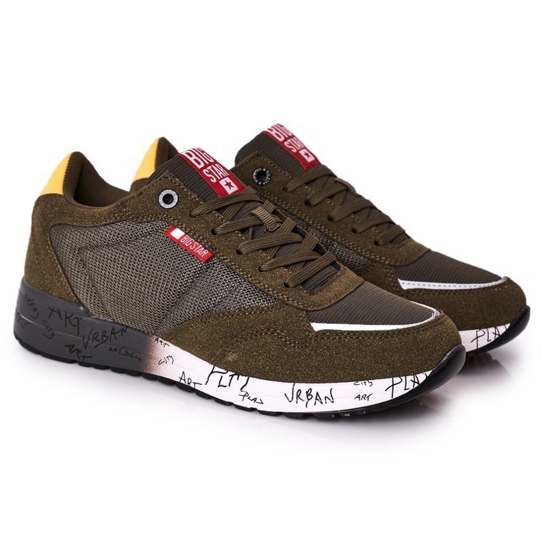 Pánská sportovní obuv Memory Foam Big Star FF174209 zelená Pánská sportovní obuv Memory Foam Big Star FF174209 zelená