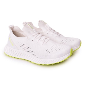 Pánské sportovní boty Memory Foam Big Star FF174235 White-Lime bílý zelený