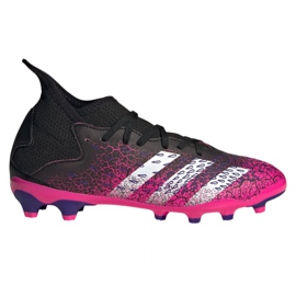 Kopačky Adidas Predator Freak.3 Mg Jr FW7532 černá, černá, růžová černá