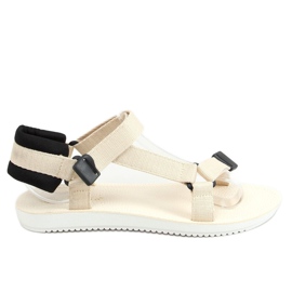 Sportovní sandály na suchý zip N-67 Beige béžový Sportovní sandály na suchý zip N-67 Beige béžový
