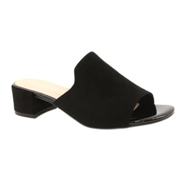 Sandály na podpatku Sergio Leone KL313 Black černý