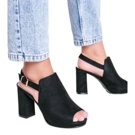 Černé sandály na postu Pimp černý