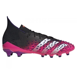 Kopačky Adidas Predator Freak.1 Ag M FW7242 grafit, černý, fialový černá Kopačky Adidas Predator Freak.1 Ag M FW7242 grafit, černý, fialový černá