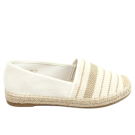 Béžové espadrilky pro ženy 3447 Béžová béžový