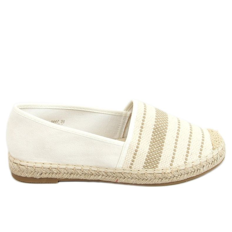 Béžové espadrilky pro ženy 3447 Béžová béžový
