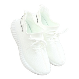 Bílé ponožky sportovní boty 7817 White bílý