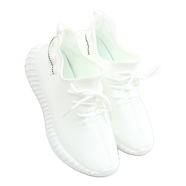 Bílé ponožky sportovní boty 7817 White bílý