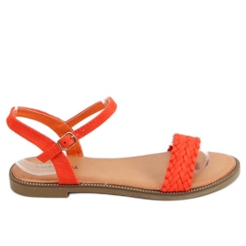 Oranžové dámské sandály WL061 Orange pomerančový