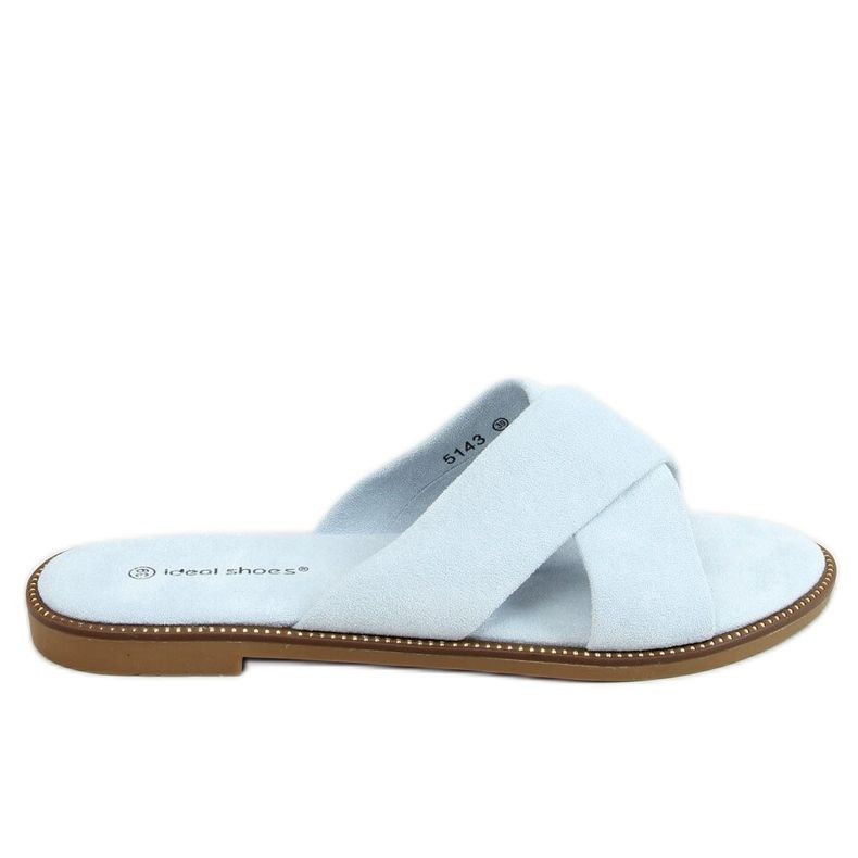 Dámské modré přezůvky 5143 LT.BLUE modrý