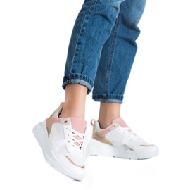 SHELOVET Stylové tenisky se síťovinou bílý SHELOVET Stylové tenisky se síťovinou bílý