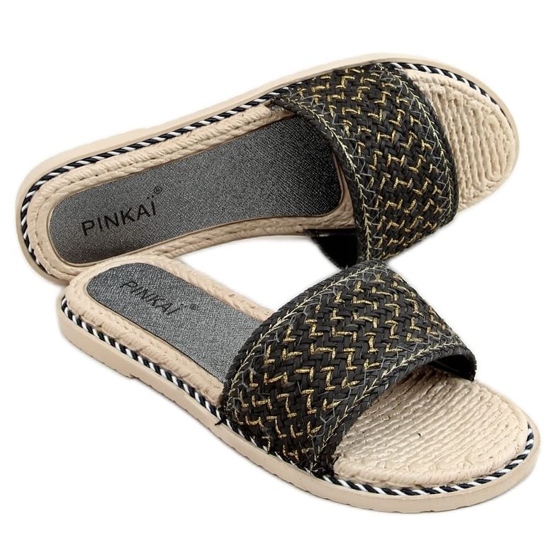 Černé dámské černé pantofle LS002 Black černá Černé dámské černé pantofle LS002 Black černá