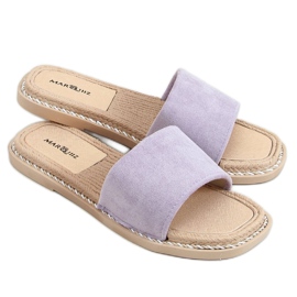 Fialové dámské purpurové pantofle 1096 Purple fialová