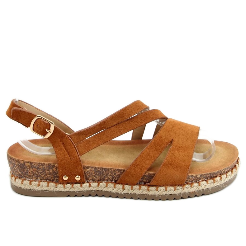 Sandály espadrilles boho camel FD002 Camel hnědý