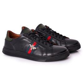 Bednarek Polish Shoes Pánské kožené tenisky Brogues Bednarek černé černý