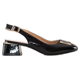 Filippo Černá čerpadla s eko kůží černý