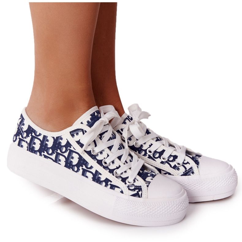 PS1 Dámské tenisky s logem v bílé a černé volno bílý černá