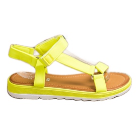 SHELOVET Módní sandály se suchým zipem žlutá