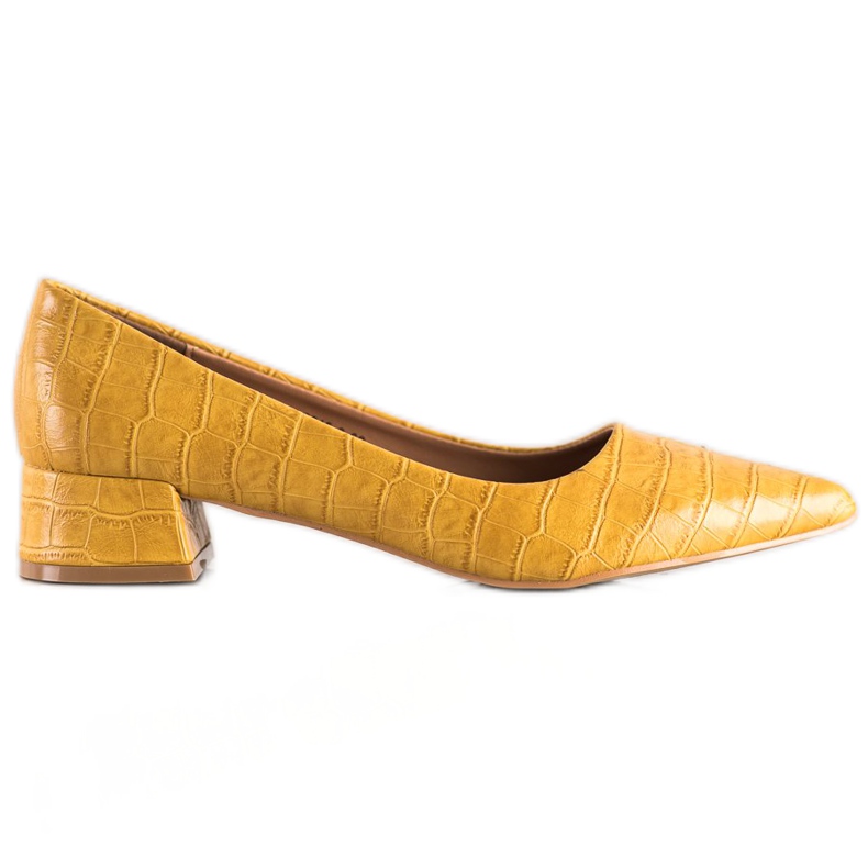 Sweet Shoes Klasické lodičky na nízkých podpatcích žlutá