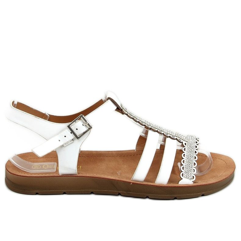 Bílé dámské sandály L-375 White bílý