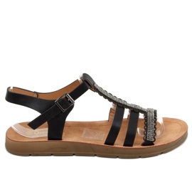 Černé dámské sandály L-375 Black černý