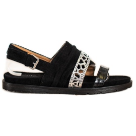 Evento Módní sandály se sponou černý