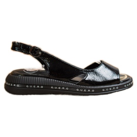 Filippo Pohodlné lakované sandály černý