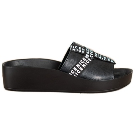 Filippo Kožené módní pantofle černý