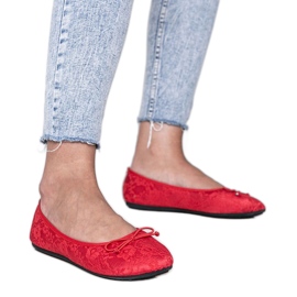 Alessandra červené krajkové balerínky Alessandra červené krajkové balerínky