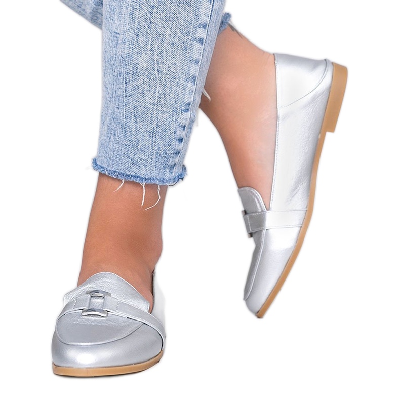 Stříbrné mokasíny se sponou Island Paradise stříbrný