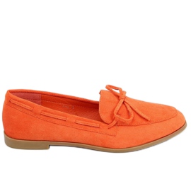 Oranžové klasické dámské mokasíny 3394 Orange pomerančový