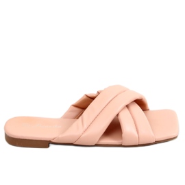 Růžové čtvercové pantofle S060191 růžové růžový