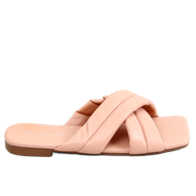 Růžové čtvercové pantofle S060191 růžové růžový