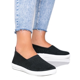 Černé nazouvací funkční tenisky Slip On černý